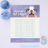 Pet Care Sitting Bathing Grooming Salon Food Shop Flyer (Enkel)