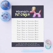 Pet Care Sitting Bathing Grooming Salon Food Shop Flyer (Enkel)