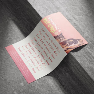 Pet Care Sitting Bathing Grooming Salon Food Shop Flyer