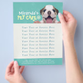 Pet Care Sitting Bathing Grooming Salon Food Shop Flyer (Hand)