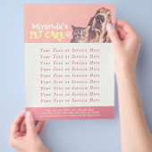 Pet Care Sitting Bathing Grooming Salon Food Shop Flyer (Hand)