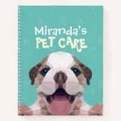 Pet Care Sitting Bathing Grooming Salon Food Shop Notitieboek (Voorkant)