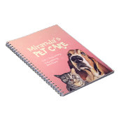 Pet Care Sitting Bathing Grooming Salon Food Shop Notitieboek (Rechterzijde)