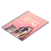 Pet Care Sitting Bathing Grooming Salon Food Shop Notitieboek (Linkerzijde)