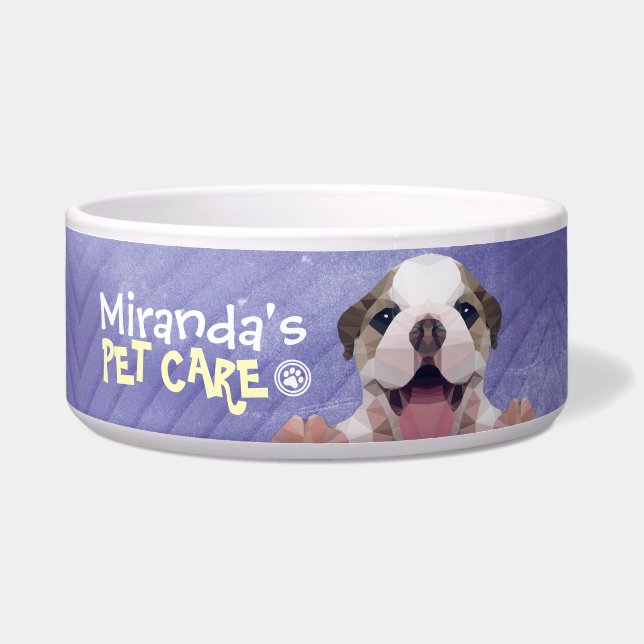 Pet Care Sitting Bathing Grooming Salon Food Shop Voerbakje (Voorkant)