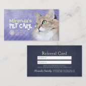 Pet Care Sitting Bathing & Grooming Shop Aanbevelingskaartje (Voorkant / Achterkant)