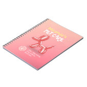 Pet Care Sitting Grooming Beauty Salon Dog ballon Notitieboek (Linkerzijde)