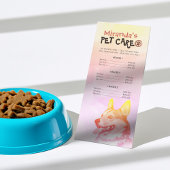 Pet Care Sitting Grooming Beauty Salon-prijslijst Reclamekaart