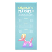 Pet Care Sitting Grooming Beauty Salon-prijslijst Reclamekaart (Voorkant)