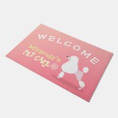 Pet Care Sitting Schattige cartoon Dog Welkom Deurmat (Schuin)