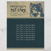 Pet Care Sitting Schattige tekenfilm Illustratie Flyer (Voorkant)