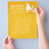 Pet Care Sitting Schattige tekenfilm Illustratie Flyer (Hand)