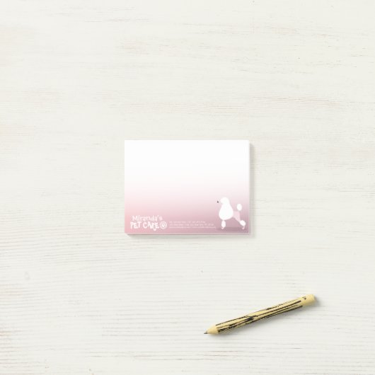 Pet Care Sitting Schattige tekenfilm Illustratie Post-it® Notes (Op bureau)