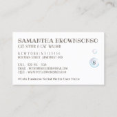 Pet Care Spa Salon Sitting Bathing Grooming Cats Visitekaartje (Achterkant)