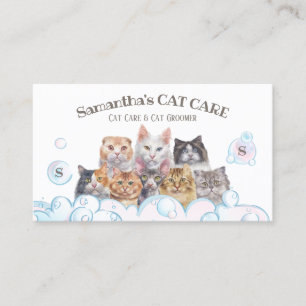 Pet Care Spa Salon Sitting Bathing Grooming Cats Visitekaartje