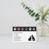 Pet Care Trendy Visitekaartjes beschikbaar (Staand voorkant)