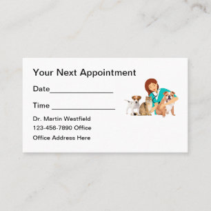 Pet Care Veterinaire Dierenkliniek Afspraakkaart Visitekaartje