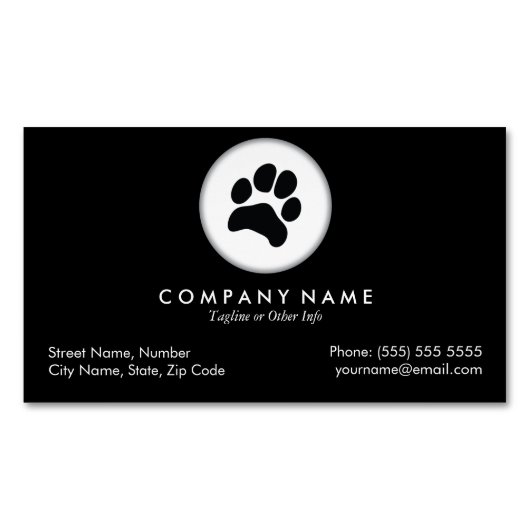 Pet Care Veterinarian Magnetic Visitekaartje Magnetisch Visitekaartje (Voorkant)