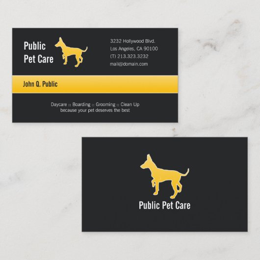 Pet Care Visitekaartje (Voorkant / Achterkant)