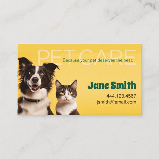 Pet Care Visitekaartje (Voorkant)