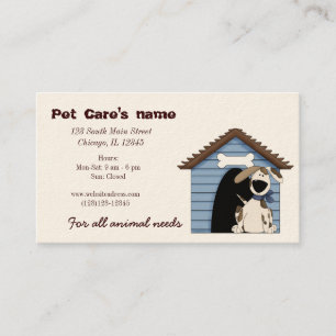 Pet Care Visitekaartje