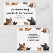 Pet Care Visitekaartje – Schattige Lijst voor huis (Voorkant / Achterkant)