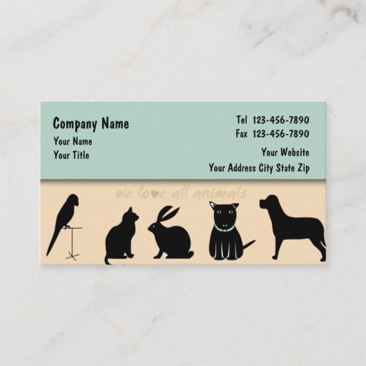 Pet Care Visitekaartjes Fixed (Voorkant)