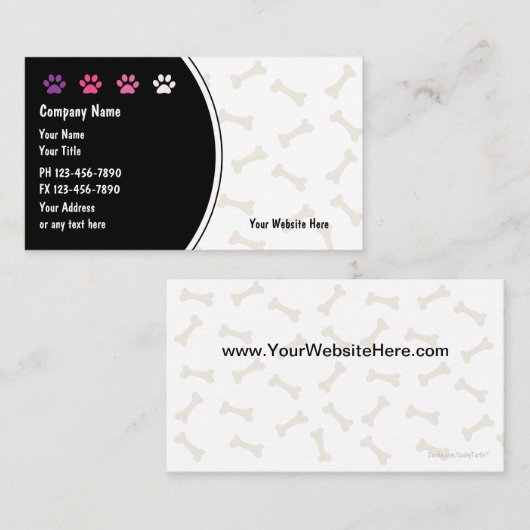 Pet Care Visitekaartjes Nieuw (Voorkant / Achterkant)