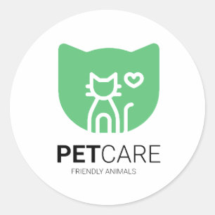 Pet Care vriendelijke dieren Ronde Sticker