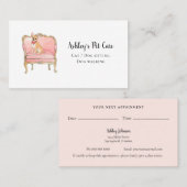 Pet Care, zittende, verzorgende afspraak Visitekaartje (Voorkant / Achterkant)