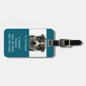 Pet carrier scan als verloren QR code telefoon naa Bagagelabel (Voorkant horizontaal)