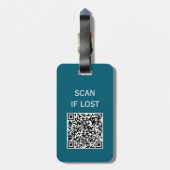 Pet carrier scan als verloren QR code telefoon naa Bagagelabel (Achterkant verticaal)
