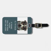 Pet carrier scan als verloren QR code telefoon naa Bagagelabel (Voorkant horizontaal)