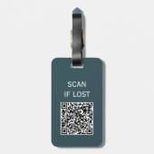 Pet carrier scan als verloren QR code telefoon naa Bagagelabel (Achterkant verticaal)