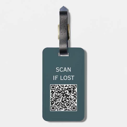 Pet carrier scan als verloren QR code telefoon naa Bagagelabel (Achterkant verticaal)