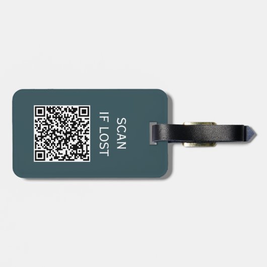 Pet carrier scan als verloren QR code telefoon naa Bagagelabel (Achterkant horizontaal)