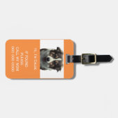 Pet carrier scan als verloren QR code telefoon naa Bagagelabel (Voorkant horizontaal)