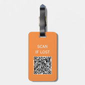 Pet carrier scan als verloren QR code telefoon naa Bagagelabel (Achterkant verticaal)