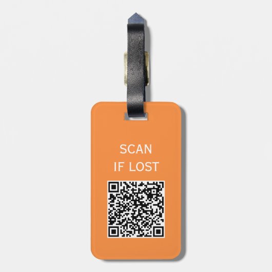 Pet carrier scan als verloren QR code telefoon naa Bagagelabel (Achterkant verticaal)