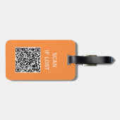 Pet carrier scan als verloren QR code telefoon naa Bagagelabel (Achterkant horizontaal)