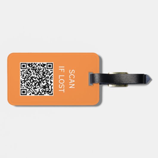 Pet carrier scan als verloren QR code telefoon naa Bagagelabel (Achterkant horizontaal)