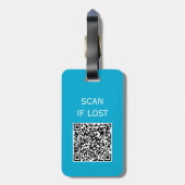 Pet carrier scan als verloren QR code telefoon naa Bagagelabel (Achterkant verticaal)