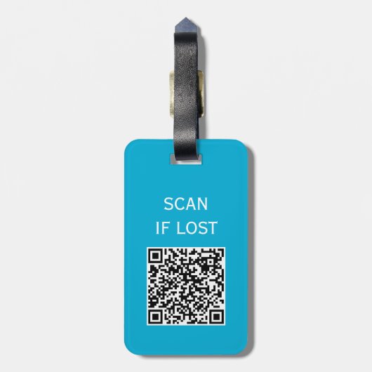Pet carrier scan als verloren QR code telefoon naa Bagagelabel (Achterkant verticaal)