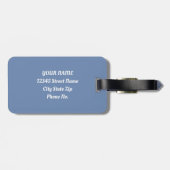 Pet Cat Blue Polka Dots Kitten Waterverf Bagagelabel (Achterkant horizontaal)