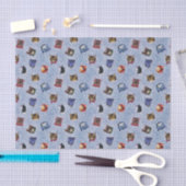 Pet Cat Blue Polka Dots Kitten Waterverf Tissuepapier (Craft)
