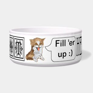 Pet CAT Bowl Large "I AM CAT Hear me ROAR" Voerbakje
