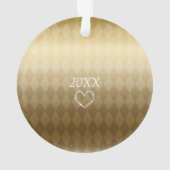 Pet Cat Christmas Gold-Ornament Ornament (achterkant)