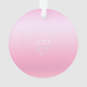 Pet Cat Christmas Roze Ornament (achterkant)