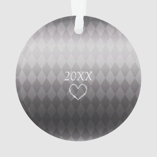 Pet Cat Christmas Zwart Goud Ornament (achterkant)