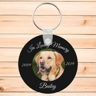 Pet Cat Dog Aangepast zwart Foto Memorial Sleutelhanger